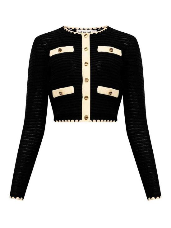 25FW 셀프 포트레이트 가디건 PF24131JBLNAVY Dark Blue