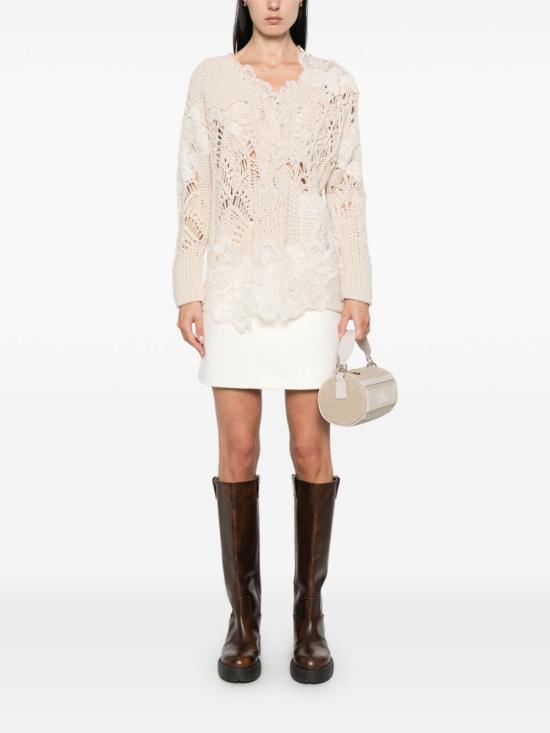 24FW 에르마노 설비노 숏 스커트 D452O318 HNG14800 White - ERMANNO SCERVINO