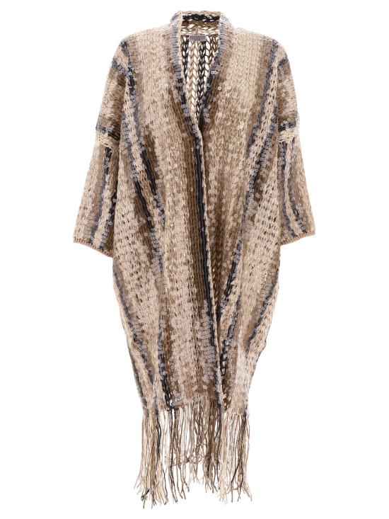  브루넬로 쿠치넬리 시퀸 장식 니트 가디건 M3YR04116CKC07 Gold