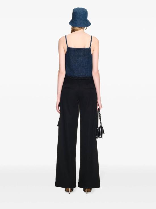  오프화이트 스트레이트 팬츠 OWCF017F24FAB0011010 Black - OFF WHITE