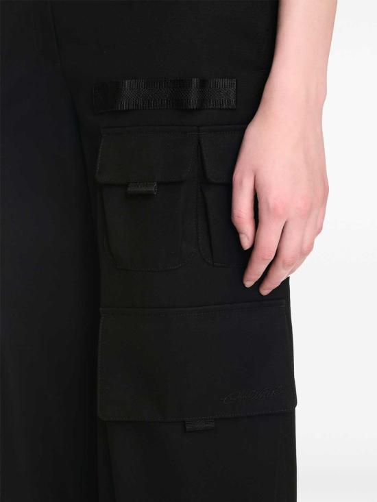  오프화이트 스트레이트 팬츠 OWCF017F24FAB0011010 Black - OFF WHITE