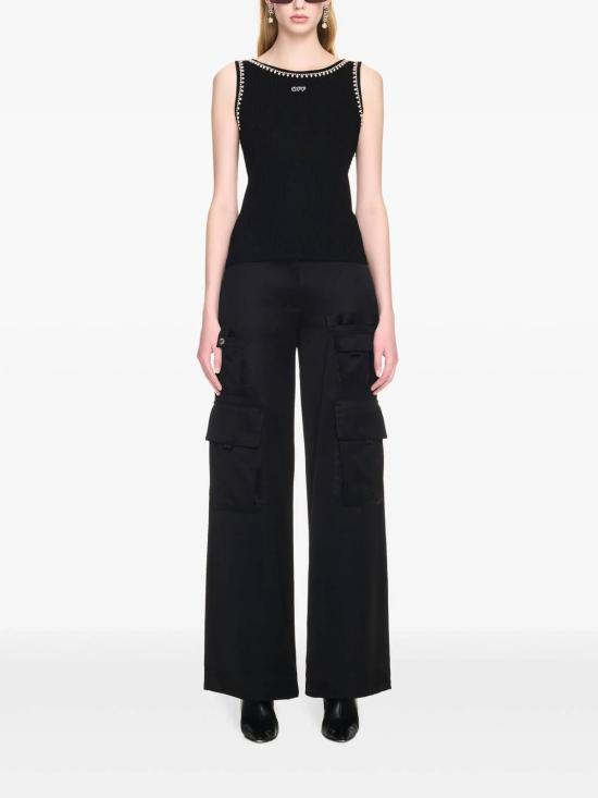  오프화이트 민소매 티셔츠 OWAD258F24JER0011001 Black - OFF WHITE