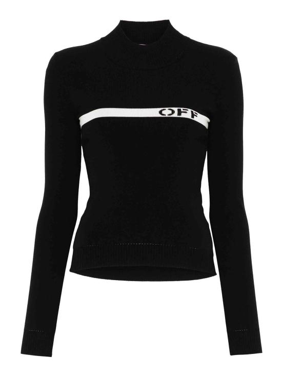  오프화이트 긴팔 티셔츠 OWHE107F24KNI0011001 Black