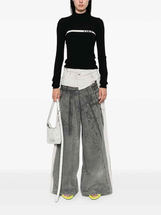  오프화이트 긴팔 티셔츠 OWHE107F24KNI0011001 Black - OFF WHITE