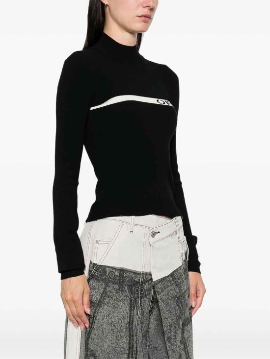  오프화이트 긴팔 티셔츠 OWHE107F24KNI0011001 Black - OFF WHITE