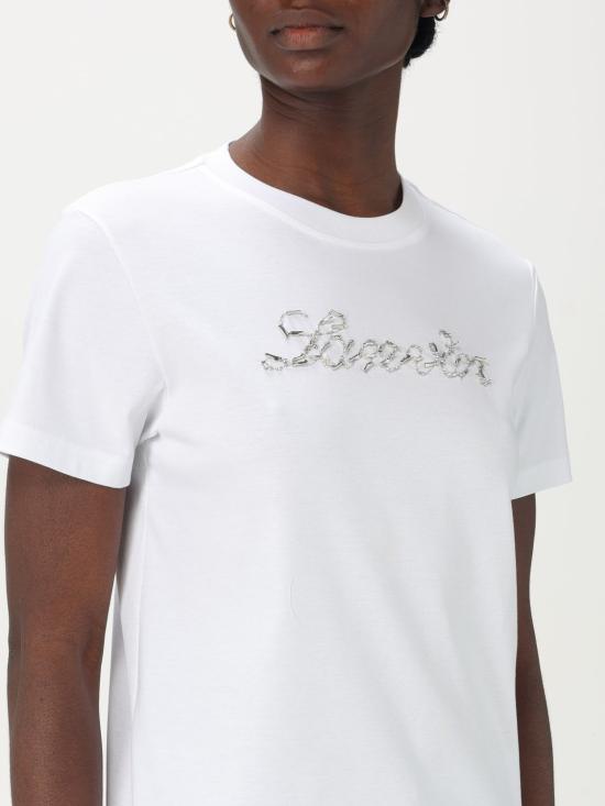 25FW 랑방 반팔 티셔츠 RWTS9030J176P25 01 White - LANVIN