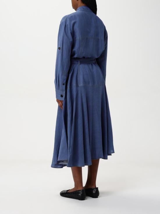 25FW 보테가베네타 롱 원피스 808563V4CX0 4000 Blue - BOTTEGA VENETA