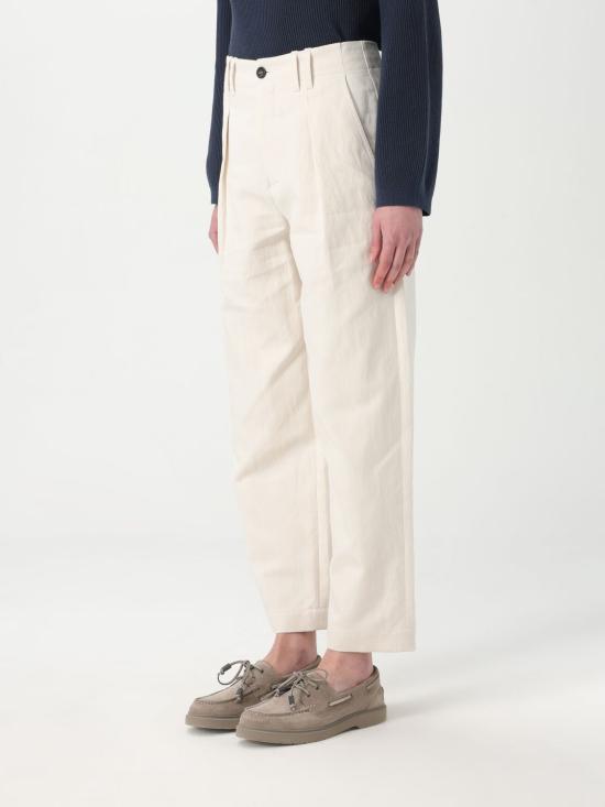 25SS 브루넬로 쿠치넬리 스트레이트 팬츠 MH544P8865 C9002 White - BRUNELLO CUCINELLI