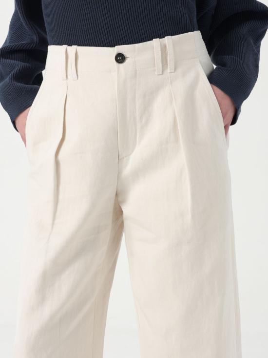 25SS 브루넬로 쿠치넬리 스트레이트 팬츠 MH544P8865 C9002 White - BRUNELLO CUCINELLI