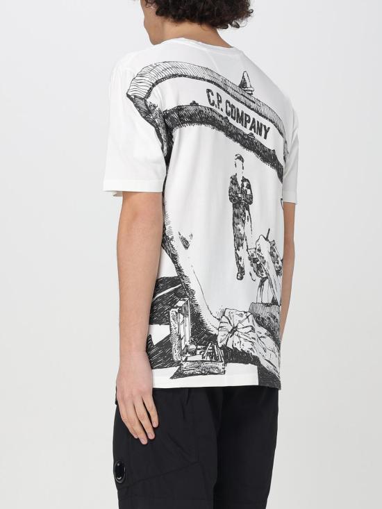 25FW 씨피 컴퍼니 반팔 티셔츠 18CMTS317A005431G 103 White - C.P. COMPANY