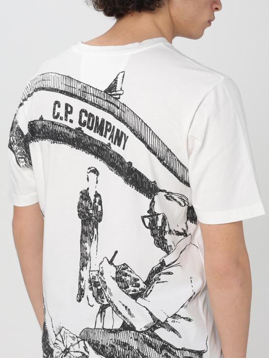 25FW 씨피 컴퍼니 반팔 티셔츠 18CMTS317A005431G 103 White - C.P. COMPANY