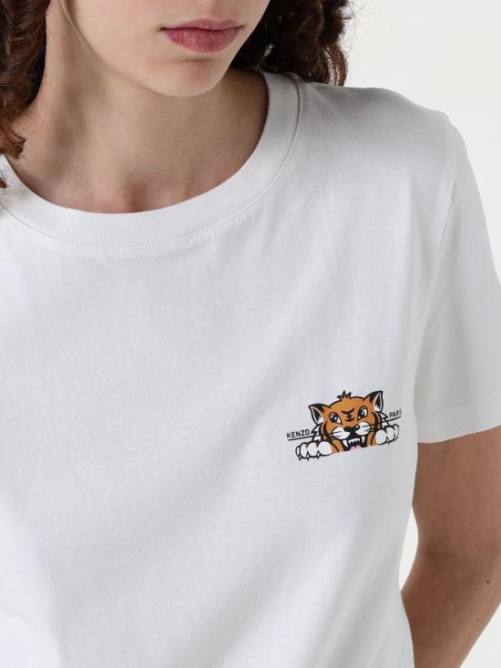 25FW 겐조 반팔 티셔츠 FF52TS1694SO 02 White - KENZO