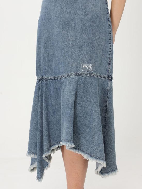 25SS 모스키노 롱 원피스 04203721 1294 Gnawed Blue - MOSCHINO