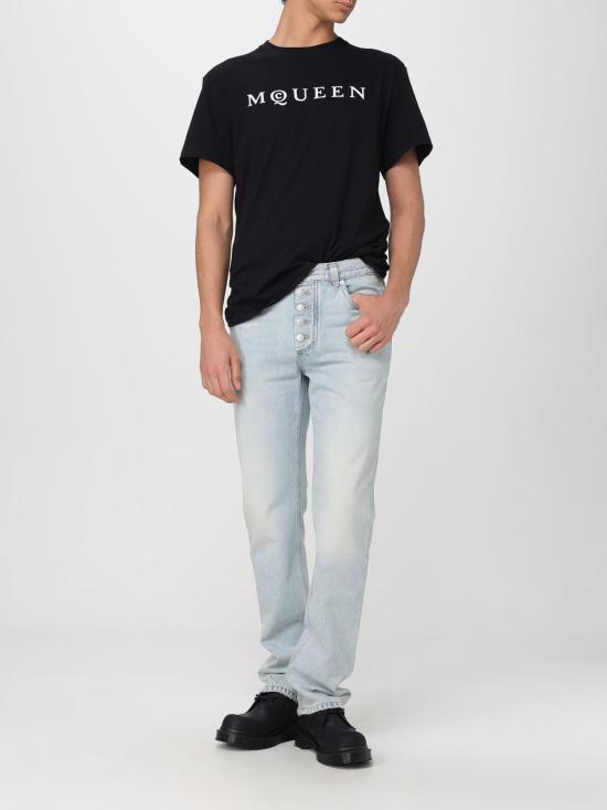 25FW 알렉산더 맥퀸 반팔 티셔츠 828420QTADD 0520 Black - ALEXANDER MCQUEEN