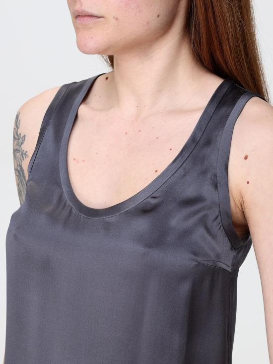 25SS 브루넬로 쿠치넬리 실크 탱크 탑 M0C59E0600 C079 Lead - BRUNELLO CUCINELLI