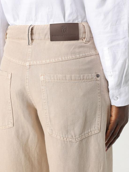 25FW 브루넬로 쿠치넬리 스트레이트 팬츠 ML996P5985 C2910 Beige - BRUNELLO CUCINELLI