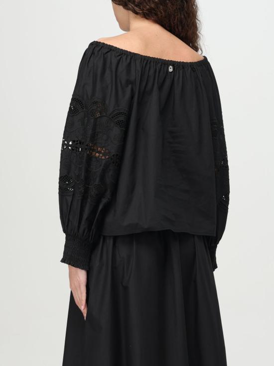 25FW 리우조 긴팔 티셔츠 WA5257T4853 22222 Black - LIU JO