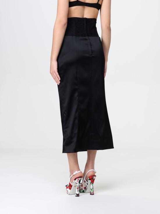 25SS 돌체앤가바나 롱 스커트 F4CI1TFURAD N0000 Black - DOLCE & GABBANA