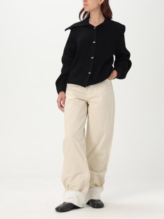 25SS 보테가베네타 가디건 829580V59X0 1000 Black - BOTTEGA VENETA