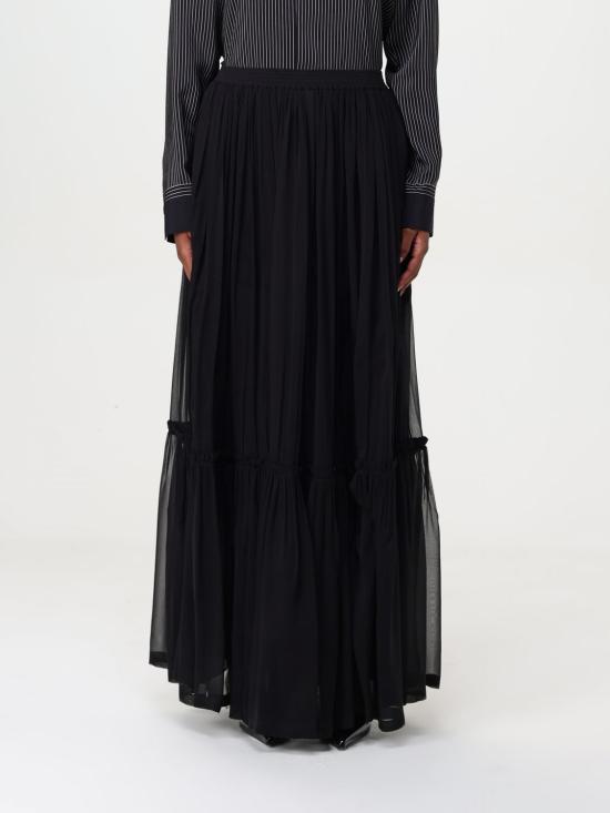 25FW 생로랑 롱 스커트 823141Y115W 1000 Black