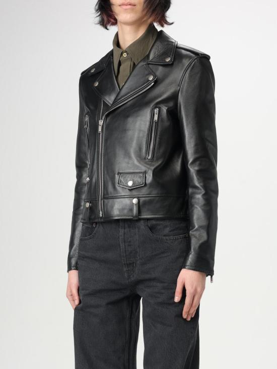 25FW 생로랑 바이커 자켓 481862Y5YA2 1000 Black - SAINT LAURENT