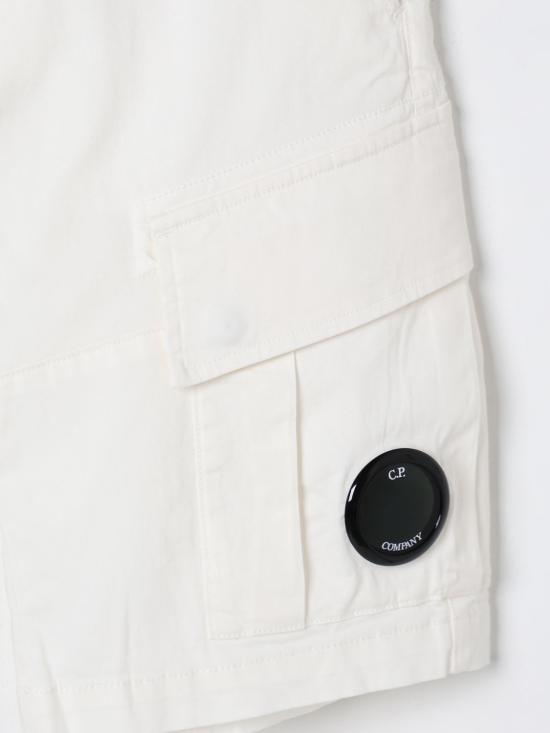 25FW [키즈] 씨피 컴퍼니 쇼츠/버뮤다 CMQ005LRC05 10135 White - C.P. COMPANY