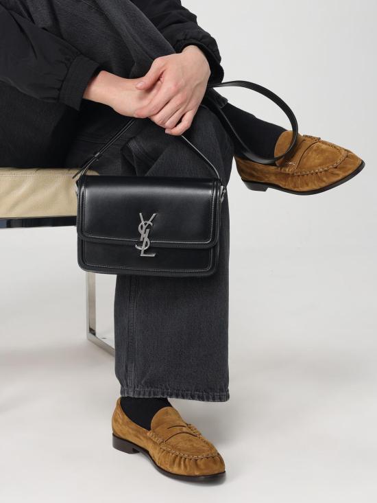 25FW 생로랑 숄더백 7110390SX0E 1000 Black - SAINT LAURENT