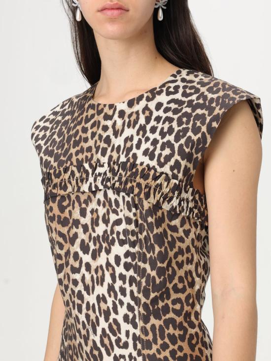 25SS 가니 롱 원피스 W0652 943 Brown - GANNI