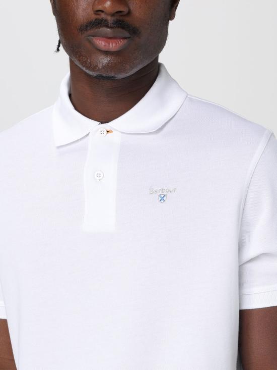 25FW 바버 폴로 티셔츠 MML0012 WH11 White - BARBOUR