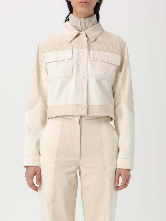 25SS 펜디 자켓 FLF802AT23 F08QQ White