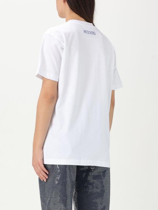 25FW 모스키노 반팔 티셔츠 07150441 3002 White - MOSCHINO