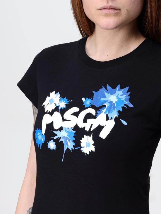 25SS 엠에스지엠 반팔 티셔츠 3842MDM112 257002 99 Black - MSGM