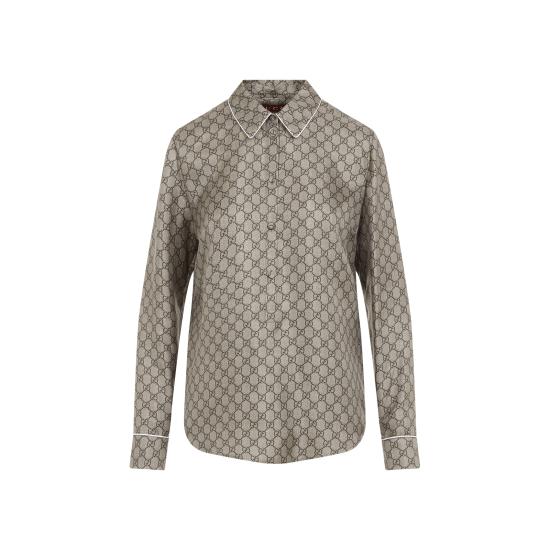 25SS 구찌 블라우스 813313ZANRP2237 CAMEL DOM - GUCCI