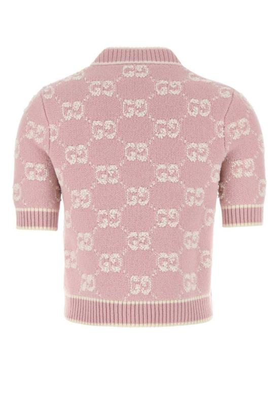 25SS 구찌 터틀넥 770059XKCNA6011 LIGHT PINK WHITE DOM - GUCCI