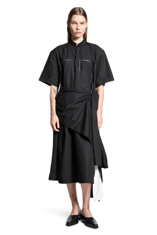  LITKOVSKA 미디 원피스 D02SS25BLACKWHITE Black - OTHER BRANDS