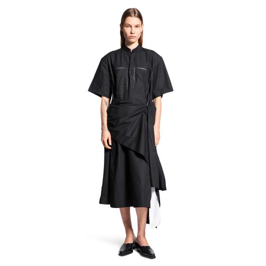  LITKOVSKA 미디 원피스 D02SS25BLACKWHITE Black