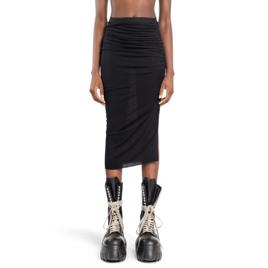  릭 오웬스 롱 스커트 LI02D5310RV09 Black