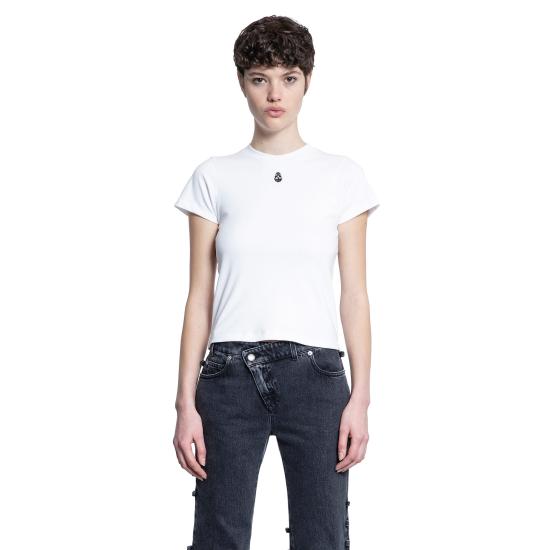  알렉산더 맥퀸 반팔 티셔츠 819193QLAEH9000 White