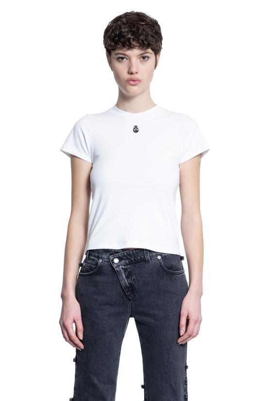  알렉산더 맥퀸 반팔 티셔츠 819193QLAEH9000 White - ALEXANDER MCQUEEN