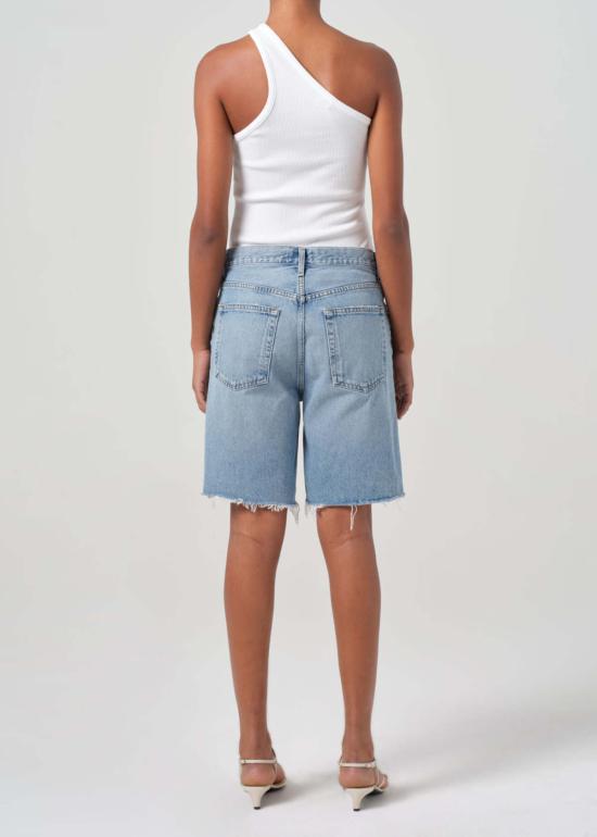  에이골디 데님 숏팬츠 아골드 90년대 데님 쇼트 에이지드 라이트 인디고 - AGOLDE