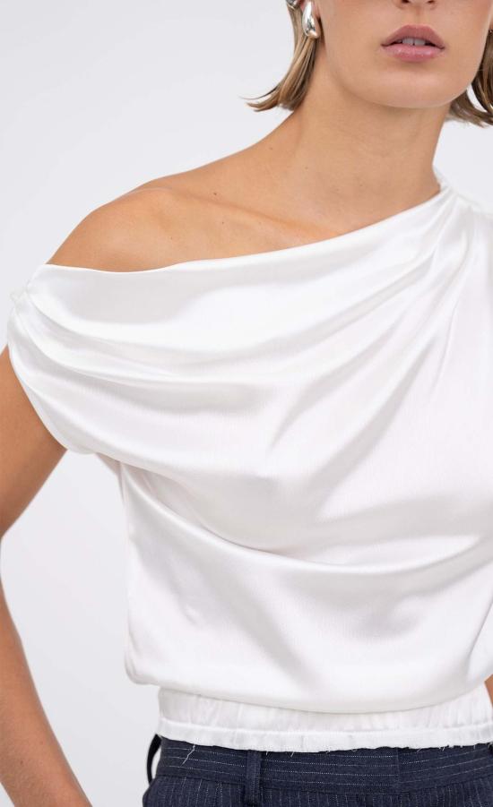  논살란트 레이블 민소매 티셔츠 넌캐럴런트 라벨 아델리나 크롭 아이보리 - NONCHALANT LABEL