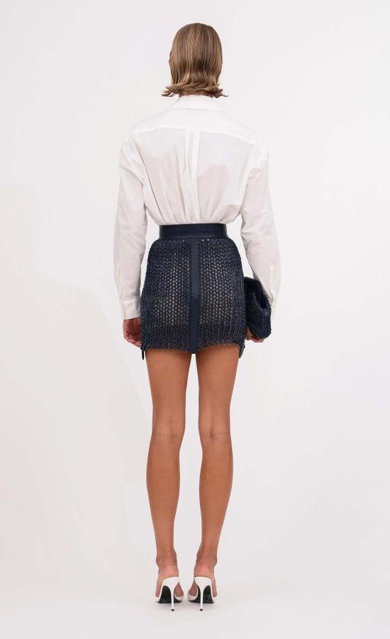  논살란트 레이블 데님 스커트 논샬런트 라벨 아마라 스커트 인디고 데님 - NONCHALANT LABEL