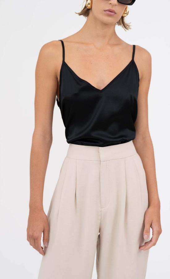  논살란트 레이블 민소매 티셔츠 넌캐럴런트 라벨 미나 탱크 블랙