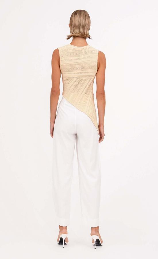  논살란트 레이블 민소매 티셔츠 넌캐런트 라벨 뱅크스  에크루 - NONCHALANT LABEL