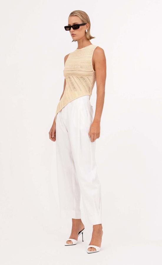  논살란트 레이블 민소매 티셔츠 넌캐런트 라벨 뱅크스  에크루 - NONCHALANT LABEL