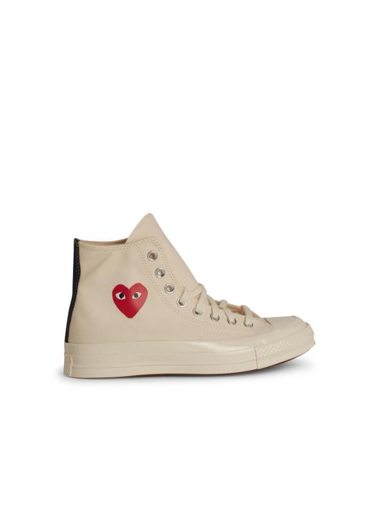 26SS 꼼데가르송 플레이 X 컨버스 스니커즈 AZ K129 001BEIGE Beige