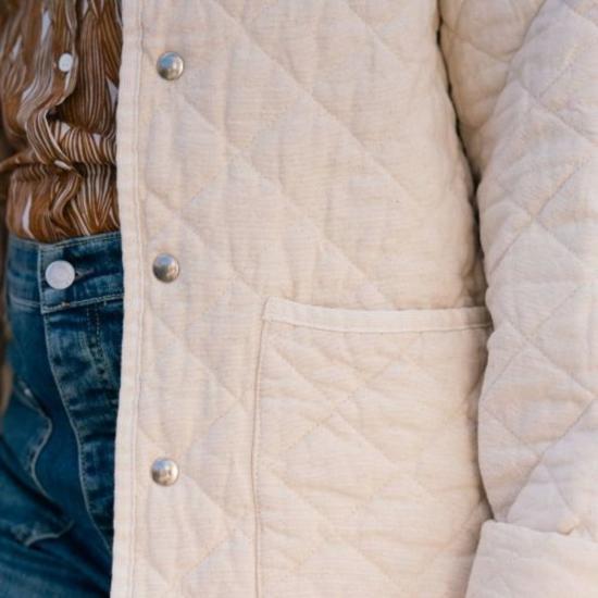  Utility Canvas 봄버 자켓 유틸리티 캔버스 퀼팅 스냅 재킷 - OTHER BRANDS