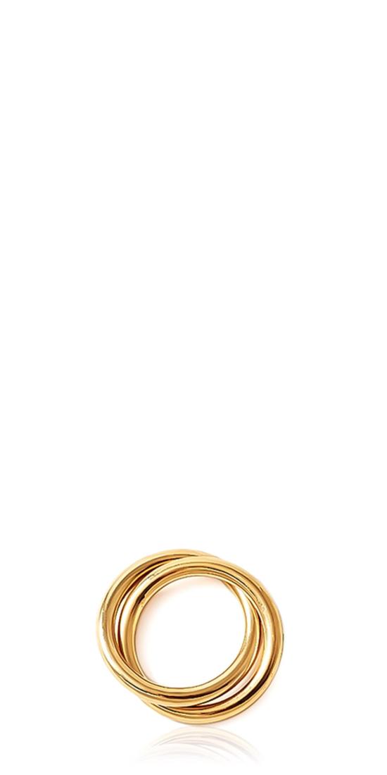  로렌 스튜어트 반지 링크드 패트 밴드 링 골드 - LOREN STEWART