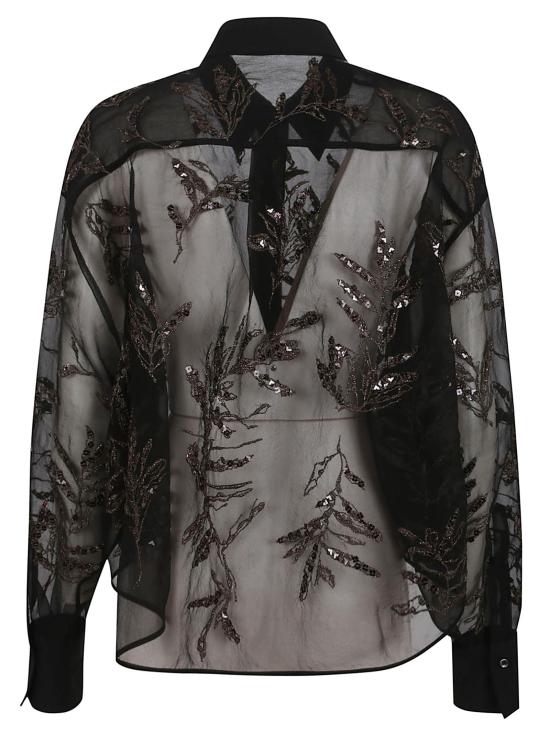 25SS 브루넬로 쿠치넬리 블라우스 MF940HH626 C101 NERO BLACK - BRUNELLO CUCINELLI