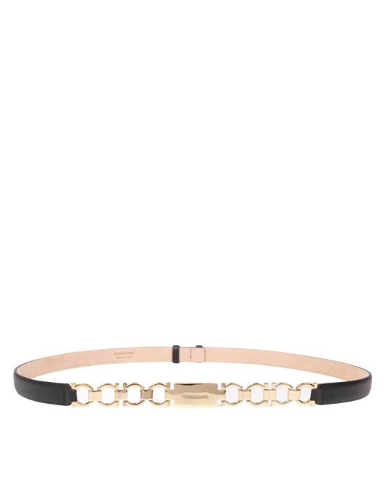 25FW 살바토레 페라가모 슬림 벨트 230363 NERO BEIGE Black - SALVATORE FERRAGAMO